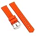 Vintage.G 20mm Soft Rubber Strap Orange Watch Band Compatible with 20mm Lug Width Watches