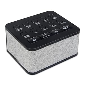 LUXSWAY White Noise Machine, Sleep Sound Machine with 10 Natural Soothing Sounds, Volume Control & 3 Timers Setting, Memory Function Sound Machine for Baby Kids Adults & Home Office Travel