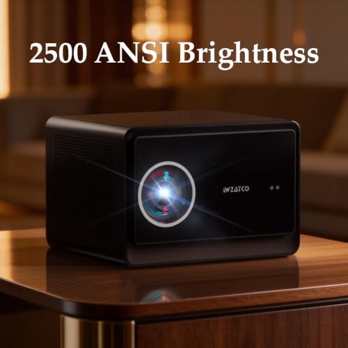 Image of Wzatco Legend GT, Google TV Official, Native 1080P Projector 4k Ultra HD, 2500 ANSI Ultra Bright, Fully Automatic, Sealed Engine, 20 Watt, Smart Home Cinema, Black