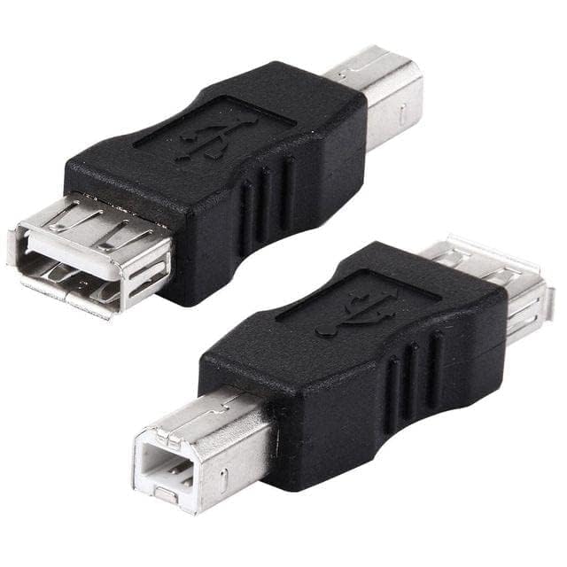 Image of [ 2 Pieces USB 2.0 Type A Female to USB B Male Plug (Printer Scanner) Adapter Connector (Can't Work to Convert Printer as WiFi Enabled or Bluetooth Enabled)
