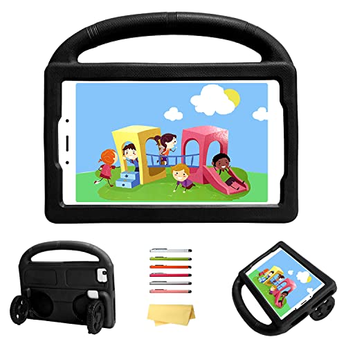 Coque Samsung Galaxy Tab A 8.0 et Tab A7 Lite SM-T290 SM-T220 avec support de protection noir