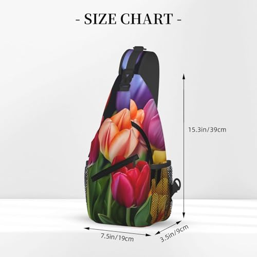 Bolso Cruzado Sling Bag para Hombres y Mujeres Negro miniatura 4