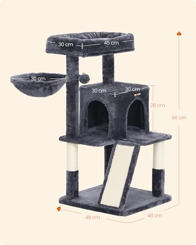 Arbre à chat design FEANDREA pour salon moderne et chat actif
