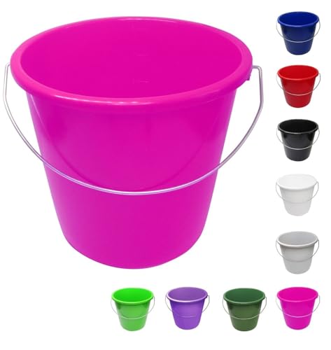 netproshop Eimer Klein mit Skala 5 Liter Lebensmittelecht, Farbe:Pink
