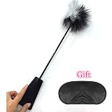 Paquete discreto Pluma de burlas de coqueteo atada encuadernada en cuero erótico para pareja, Free Eyemask