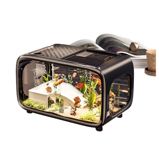 Fenayuu Petit Aquarium | Petit Aquarium pour Les Poissons Combattants - Bol en Acrylique Transparent pour Les Escargots La Plantation Aquatique Le Paysage Les Tortues Les Bettas Et Les Crevettes