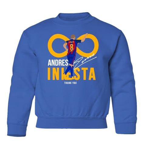 Thank You Iniesta 8 Infinite - Soccer Legend Farewell Youth Crewneck Sweatshirt