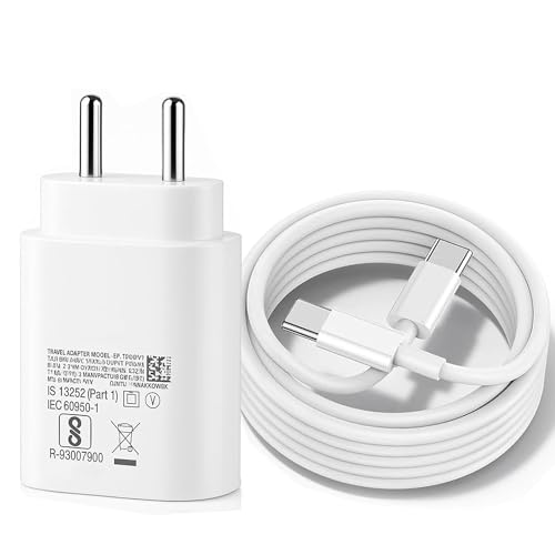 Image of 25W Type-C Fast Charging Travel Adapter with USB-C Cable | Super Fast PD Charger for Smartphones & Tablets | Compact Wall Charger with Safe & Efficient Power Delivery Support