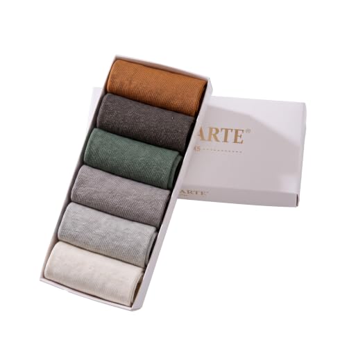 Image of MAGIARTE Womens Mini Crew Cotton Socks,6 Pairs