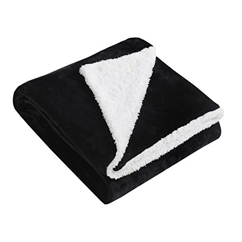 Dream Lab Soft Sherpa Reversible 15Lb Weighted Blanket With Removable & Washable Cover, Charcoal/Ivory, 48"" X 72""" #TOP6