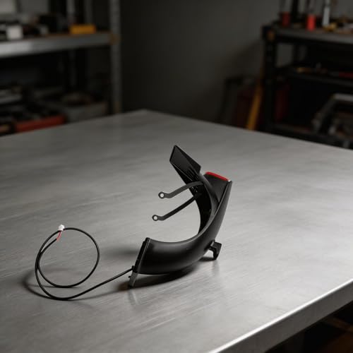 Garde-boue arrière Ninebot Plus noir en ABS rigide avec support d'éclairage