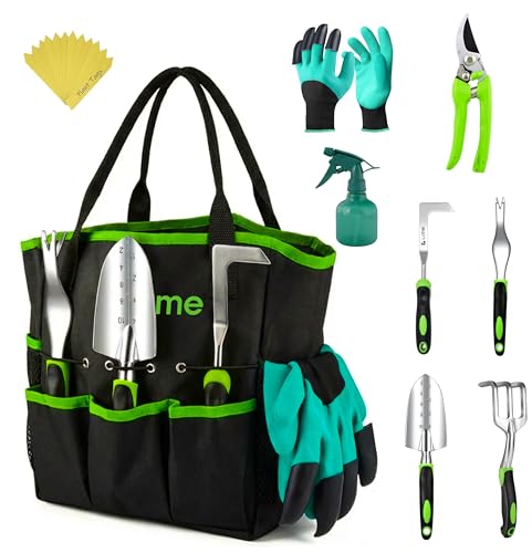 GROWIT Heavy Duty Gardening Tools - 23-Piece Gardening Gifts for Women, Men, Mom, Dad - Durable, Ergonomic Garden Tools Set