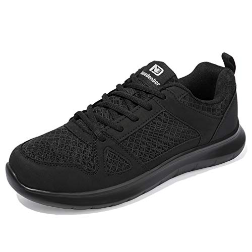 Newdenber Men's Lightweight Sneakers Comfortable Athletic Walking Running Tennis Shoes (13 Us, Black/Black) #TOP27