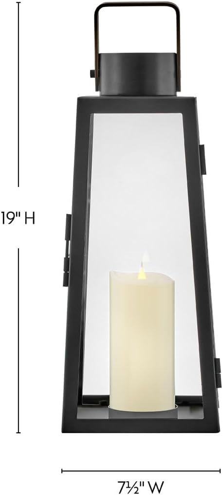 Lark Hugh 82310BK Portable Indoor/Outdoor Decorative LED Lantern, Black