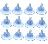 TsingFish 12 PCS Rubber Strong Suction Cup Replacements for Glass Table Tops with M4 Screw