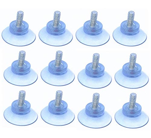 TsingFish 12 PCS Rubber Strong Suction Cup Replacements for Glass Table Tops with M4 Screw