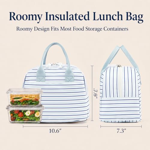 Image of LOVELYWIND Lunch Box for Women Cute Lunch Bags for Women Lunch Tote Bags Reusable Insulated Lunch Box Large Capacity Reusable Insulated Cooler for Work or Travel Gifts or Beach
