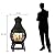BALI OUTDOORS Wood Burning Fire Pits Chimenea Outdoor Fireplace Wooden Firepit, Brown-Black