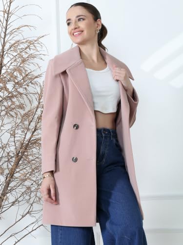Image of PLAGG Women's Notched Lapel Long Overcoat