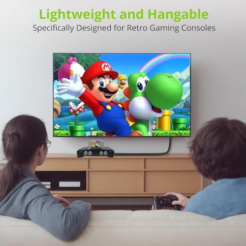 Image of LiNKFOR N64 to HDMI Converter, CVBS Adapter for N64 NGC SNES, PAL /NTSC | Comes with 16:9 /4:3 screen switch, mini compact design, transmits audio & video stably, plug and play without drivers