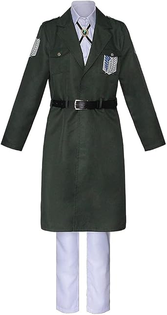 Levi Cosplay Costume Anime Survey Corps Uniform Outfit Suit Halloween