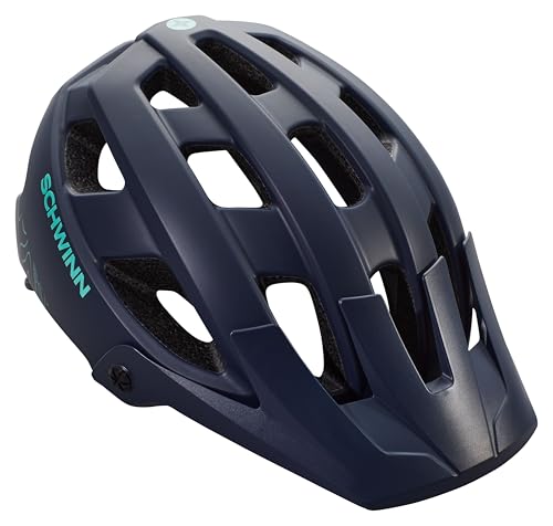 Schwinn Bunker ERT Youth/Adult Bike Helmet, Fits Head Circumferences 53-39 cm, Medium, Navy