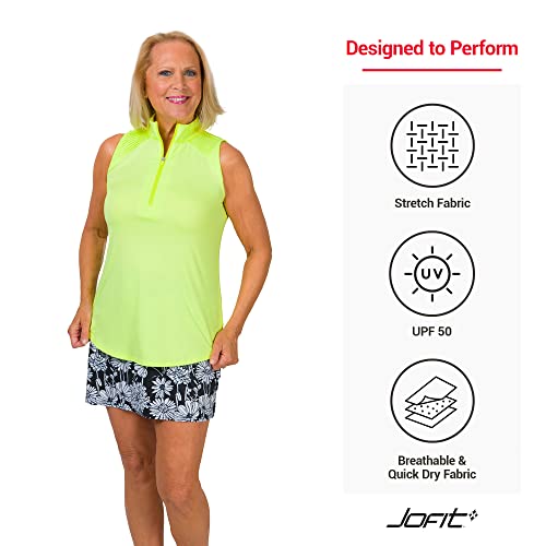 Jofit Apparel Women’s Athletic Clothing Emma Cutaway For Golf & Tennis, Size Xx-Large, Lemon Lime Yellow #TOP2