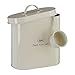 Premier Housewares Haustierfutter-Aufbewahrungsdose mit Löffel, Metall, cremefarben, 2.8 Litre