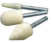 Schleifscheiben mit 6 mm Schaft, weiß, ideal zum Polieren und Veredeln von Oberflächen bei Holz- und Metallarbeiten.