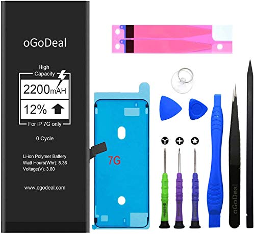 oGoDeal Battery for iPhone 7 Battery Replacement High Capacity 2200mah with Repair Tool Kit