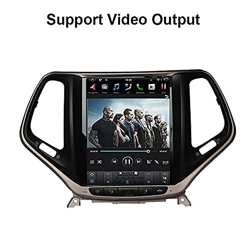 JiaLG Android Tesla Style Screen Navegação GPS para carro para Jeep Cherokee 2014-2021 reprodutor de