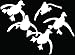 Flying Ducks Hunting Hunter Car Truck Window Bumper Vinyl Graphic Decal Sticker- (6 inch) / (15 cm) Wide GLOSS WHITE Color