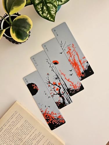 Image of 3D Anime Warrior Bookmark Set (Set of 3) - Demon Slayer Inspired | Stylish Matte Finish | Perfect Gift for Manga & Anime Fans (Cherry Blossom)
