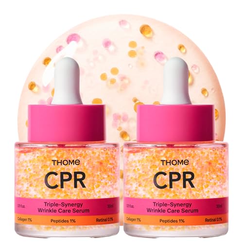 Image of THOME CPR Serum Duo (2-pack) - Collagen 1 + Peptide 1 + Retinal 0.1 Triple Synergy Mechanism, High Potency Firming Serum for Fine Lines & Wrinkles, Texture & Pore Refining, Korean Skincare