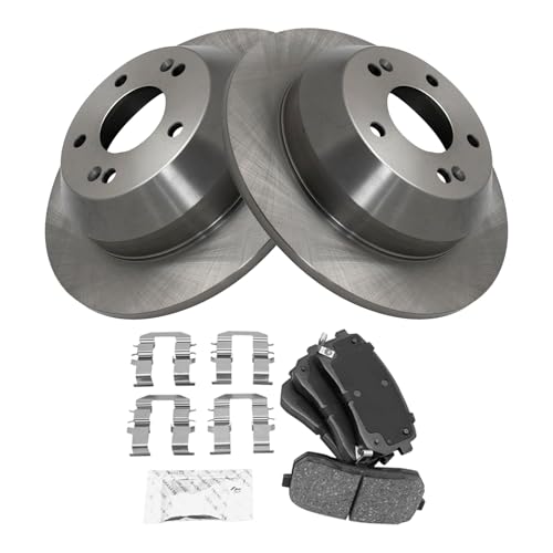 Image of TRQ Rear Brake Pad and Rotor Set Ceramic Compatible with 2015-2020 Kia Sedona