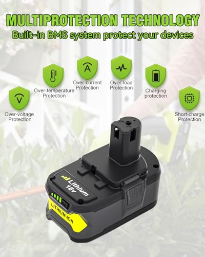 Image of 2Pack Upgrade 8.0Ah High Capacity Replacement for Ryobi 18V Battery P108