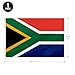 ASUNO South Africa Flag 3 × 5 Feet Polyester South African National Banner with 2 Brass Grommets Double Side Vivid Color Fade Resistant for Outside Garden Lawn Patio