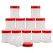 Mini Plastic Spice Jars w/Sifters (12-Pack); 2 Tablespoon Capacity (1 Fluid Ounce) Spice Bottles Great for Travel, Gifts, Favors, Etc.