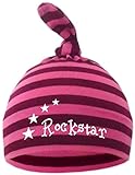 Made in Germany KLEINER FRATZ Baby Zipfel Mütze gestreift (Farbe brombeer-pink) (Gr. 2 (74-98) Rockstar/FAT