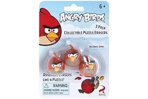 Angry Birds Red Bird Collectible Puzzle Erasers Set