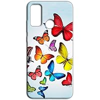 Mixroom Custodia Per ZTE Blade A52 - Cover Morbida In TPU Con Fantasia Farfalle Rosa - Stampa UV Ad Alta Risoluzione