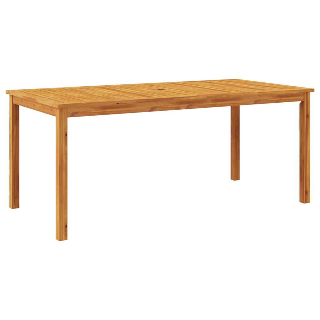 Homgoday Stół ogrodowy, drewniany stół tarasowy, stół ogrodowy, stół balkonowy, stolik do kawy, meble ogrodowe, stół do jadalni, 180 x 90 x 75 cm, lite drewno akacjowe