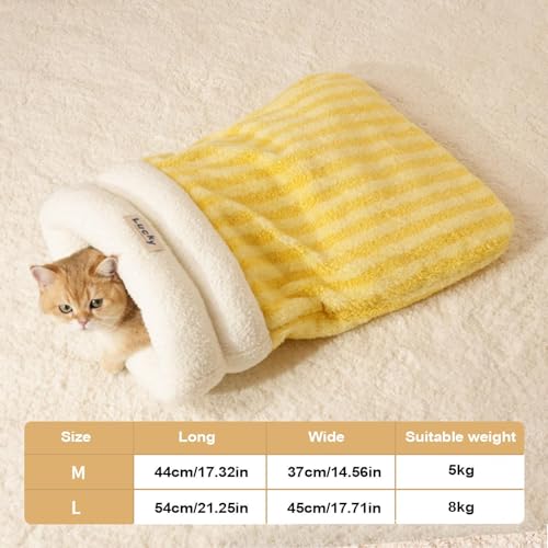 Saco de dormir para gatos cueva de invierno para mascotas en terraza 6