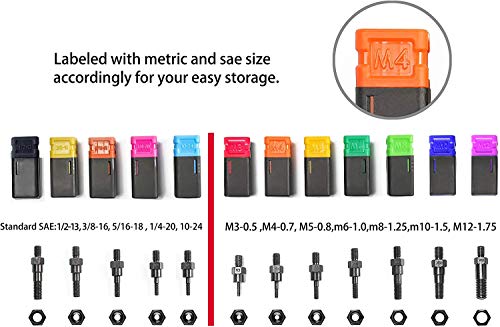 RZX 16" Rivet Nut Tool, Professional Rivet Nut Tool Setter Kit Including 12 Metric and SAE Mandrels, 115Pcs Assorted Rivet Nuts, Effortless Design, Aluminum Carrying Case