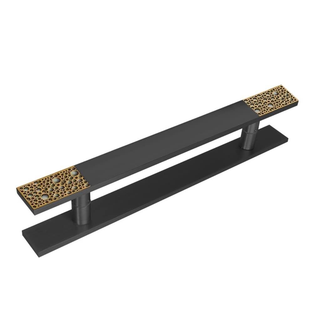 Tirant de porte coulissante en alliage d'aluminium noir de type H