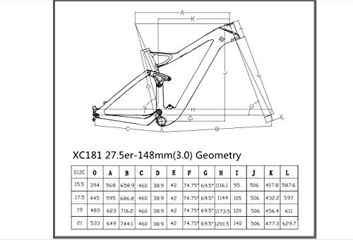 Oem Twinloc Suspension Mtb 29 Carbon Mountain Bike Frame 29Er Mtb Suspenion Frame 27.5Er Plus Boost Suspension Frame (Mixed Color Glossy, 29Er 17.5'') #TOP5