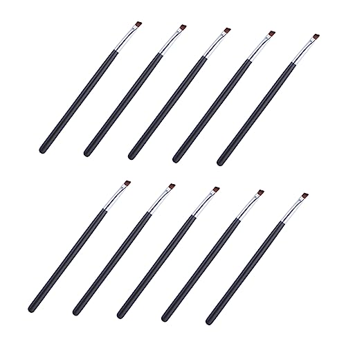 Ipetboom Eyeliner Brush Set 10pcs Beauty Tools Angled Brush for Smooth Application
