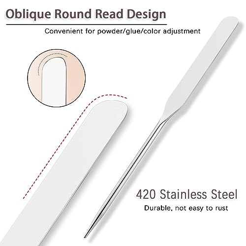 INOG Picasso Korean Makeup Spatula, Foundation Spatula Korean, Spatula For Makeup, Korean Foundation Spatula Eye Shadow Eyelash Nail Art Spatula (Spatula/Palette+Powder Puff),1... - Image 2