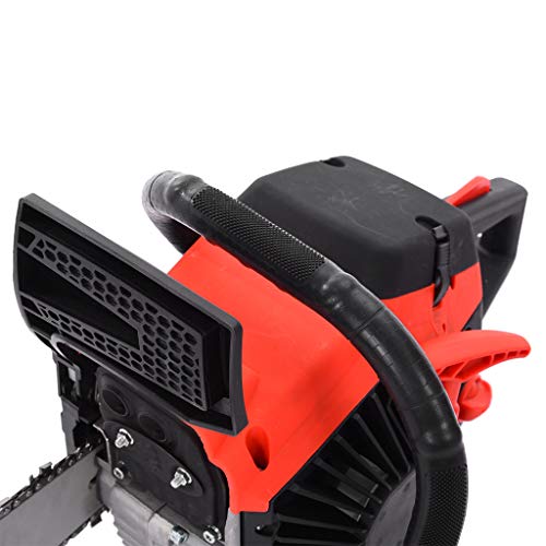 Gasoline Chainsaw 20 Inch Gas Chain 2 Strokes Automatic Chain Oiler Anti-vibration System Wood Cutting 58CC Petrol Chainsaw with Tool Kit Carry Bag for Cutting Trees Farm Garden