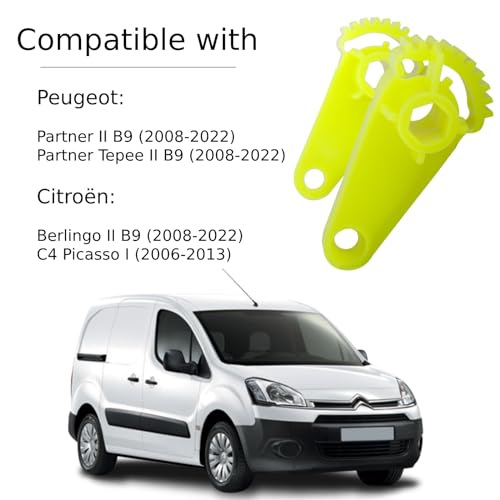 Twowinds - Klimasteuerhebel 6447.XA Kompatibel mit Peugeot Partner (2008-2022), Citroën C4 Picasso (2006-2013), Berlingo II - Lüfterrad Regler Klimaanlage - A/C (2 Einheiten, farbe kann variieren)